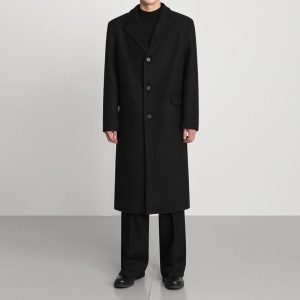 Coats & Jackets | Mens Classic Wool Blend Overcoat Clothing Coats & Jackets