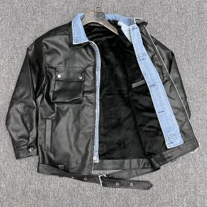 Coats & Jackets | Mens Leather Biker Jacket Clothing Coats & Jackets