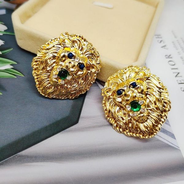 Jewellery | Womens Lion Metal And Pearl Earrings Accessories gold