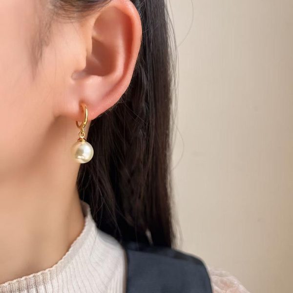 Jewellery | Womens Pearl Drop Hoop Earrrings Accessories Jewellery