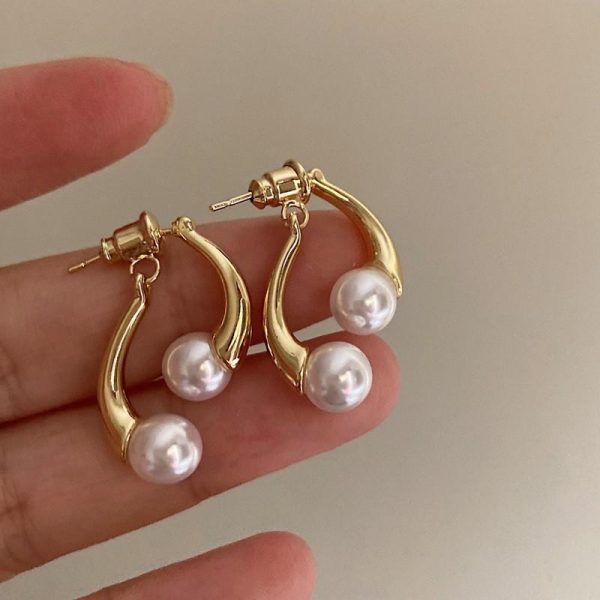 Jewellery | Womens Ramona Pearl Bar Hoop Earrings Accessories Jewellery