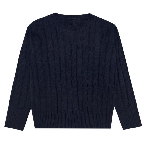 Knitwear | Mens Supima Cotton Cable Crewneck Sweater Clothing Knitwear