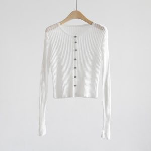 Knitwear | Womens Button Front Knit Clothing Knitwear