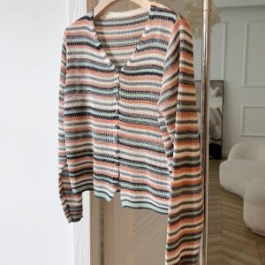 Knitwear | Womens Cyrus Stripe Cardigan Clothing Knitwear