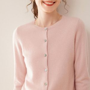 Knitwear | Womens Merino Lurex Classic Button Up Cardigan Clothing Knitwear