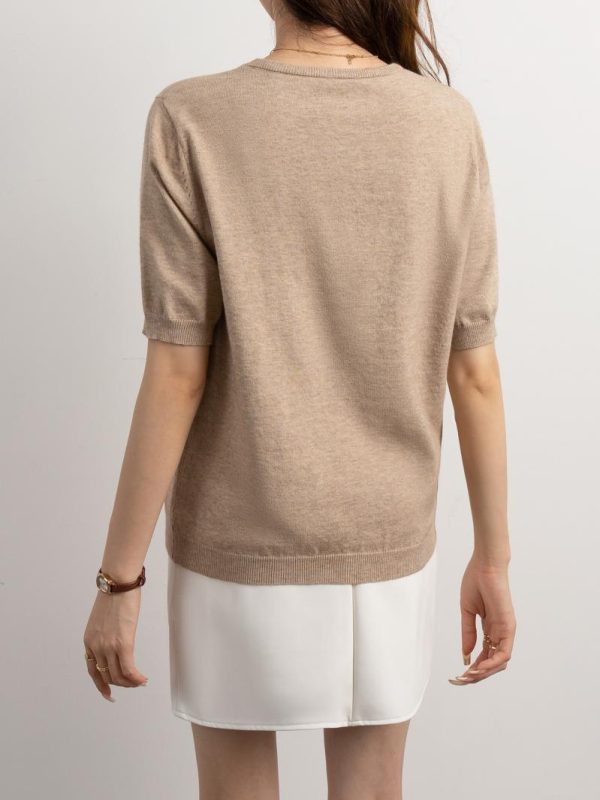 Knitwear | Womens Short Sleeve Lurex Pullover Clothing Knitwear