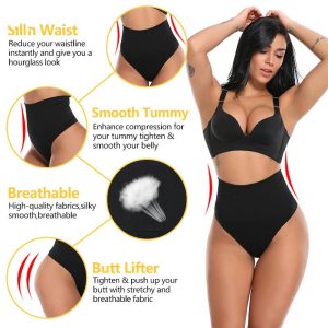 Lingerie | Womens Core Control High Waist Thong Clothing Lingerie