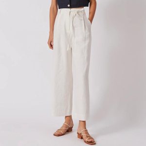 Pants & Shorts | Womens Linen Wide Leg Pant Clothing Pants & Shorts