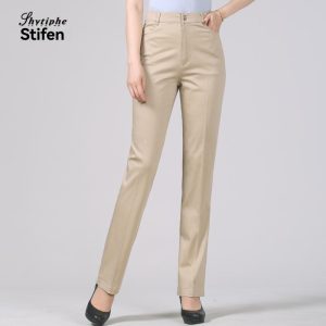 Pants & Shorts | Womens Slim Straight Chino Clothing Pants & Shorts