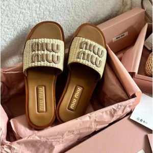 Sandals | Womens Rita Denim Logo Slide Sandals Sandals