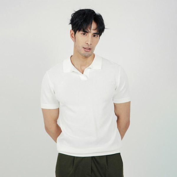 Shirts And Polos | Mens Linen Cotton Knit Polo Shirt Short Sleeve Garment Dyed Clothing Mens