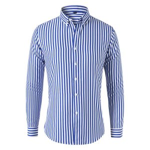 Shirts And Polos | Mens Ls Slim Stripe Shirt Clothing Mens