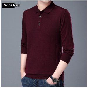 Shirts And Polos | Mens Merino Wool Button Polo Knit Clothing Mens