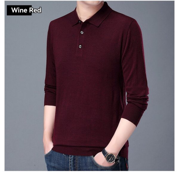 Shirts And Polos | Mens Merino Wool Button Polo Knit Clothing Mens