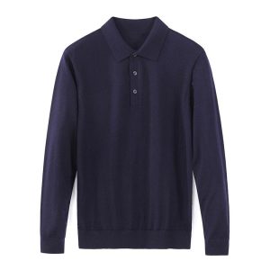 Shirts And Polos | Mens Merino Wool Button Polo Knit Clothing Mens