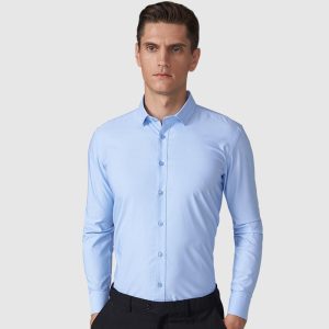 Shirts And Polos | Mens Slim Sateen Long Sleeve Shirt Clothing Mens