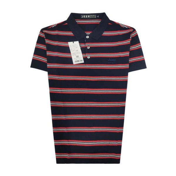 Shirts And Polos | Mens Structured Stripe Knitted Polo Clothing Mens