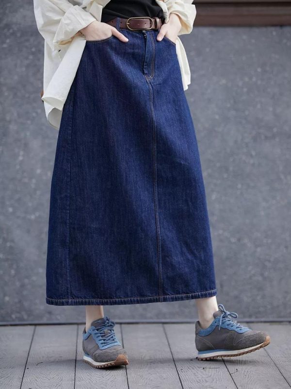 Skirts | Womens Denim A-Line Skirt Clothing Skirts