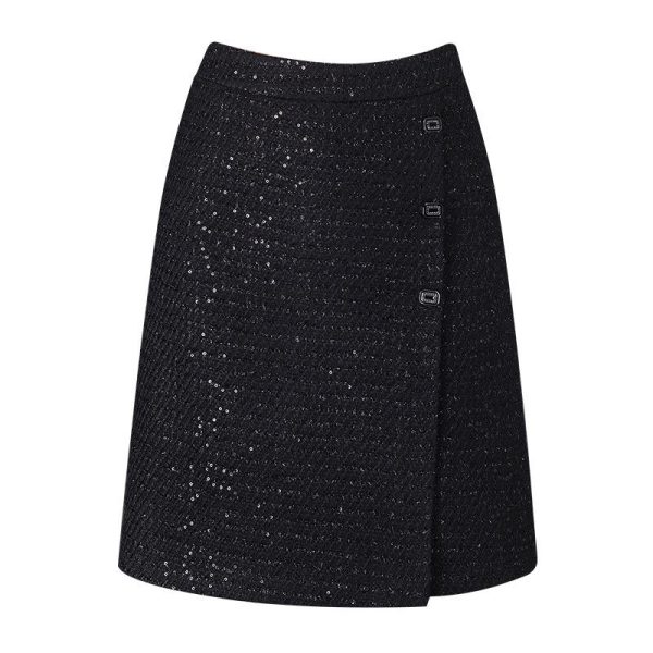 Skirts | Womens Tweed Mock Wrap A-Line Skirt Clothing Skirts