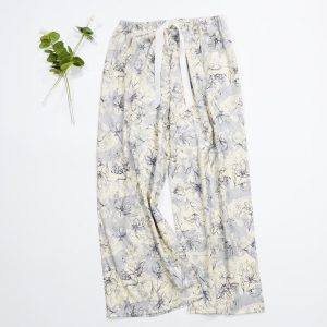 Sleepwear | Womens Toile De Jouy Straight Leg Full Length Pant Clothing Sleepwear