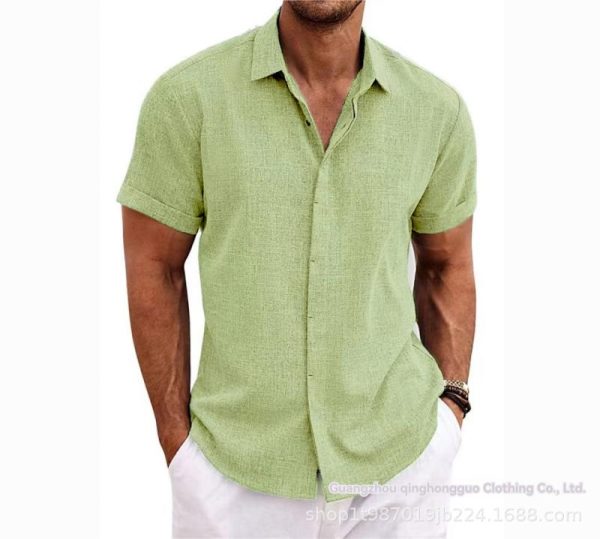 Suits | Mens Holiday-Short Sleeve Linen Shirt Clothing Mens