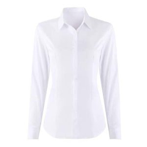 Tops And Shirts | Womens Fitted Poplin Shirt Clothing Tops And Shirts