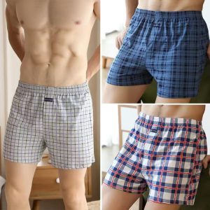 Underwear & Socks | Mens Regular Xchecks Yarn Dyed Cotton Blend Boxer 3 Pack Clothing Mens