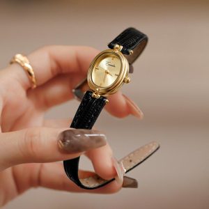 Watches | Womens Ooh Gold Marshmellow Leather Strap Watch Accessories Watches