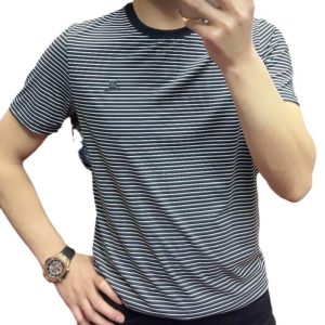 Knitwear | Mens Short Sleeve Feeder Stripe T-Shirt Clothing Knitwear